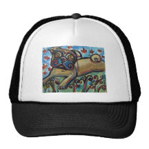 Happy pug love trucker hat