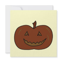 Happy Pumpkin. Dark Colours. Halloween. Personalized Invitations