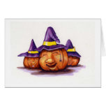 Happy Pumpkin Trio Greeting Cards