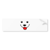 Happy Puppy Face Bumper Stickers