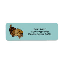 Happy Puppy Return Address Label