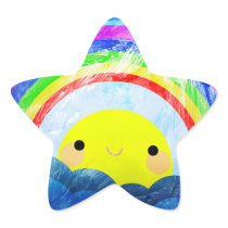 Happy Rainbow Star Sticker