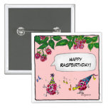 Happy Raspbirthday Button Pin