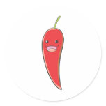 Happy Red Chili Lady Vegetable stickers
