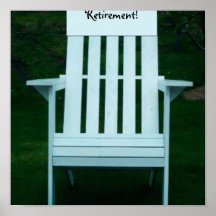 Happy Retirement Chair Poster