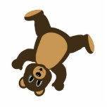 Happy Right Tumbling Brown Bear Photo Cutout