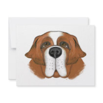 Happy Saint  Bernard Custom Invitations