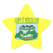 Happy Saint Patricks Day Star Stickers