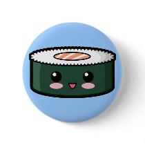Happy Salmon Sushi Pin