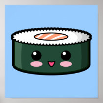 Happy Salmon Sushi Posters