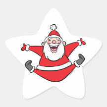 Happy Santa Star Sticker