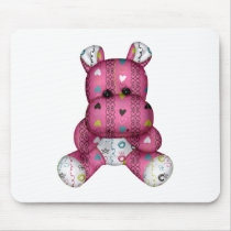 happy scribble hearts hippo mouse pads