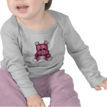 happy scribble hearts hippo tshirts
