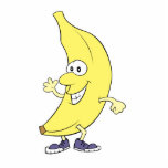 happy silly banana cartoon photo sculpture