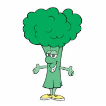 happy silly broccoli cartoon acrylic cut outs