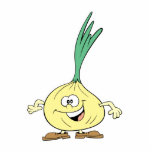 happy silly onion cartoon photo sculptures