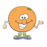happy silly orange cartoon photo sculptures