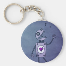 Happy Singing Robot Key Chain