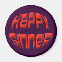 happy sinner kühlschrankmagnet