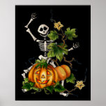 HAPPY SKELETON & JACK by SHARON SHARPE posters