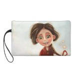 happy smile Bagettes Bag Wristlet