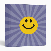 Happy Smiley Face Vinyl Binders