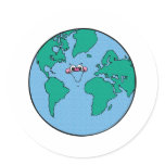 Happy Smiling Earth Earth Friendly stickers