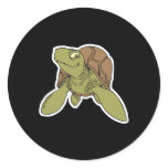 happy smiling sea turtle sticker