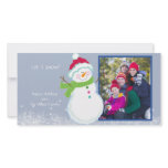 Happy Snowman Holiday Winter Photo Picture Card