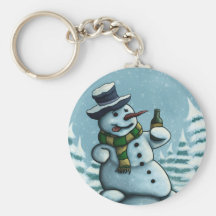 happy snowman key chain