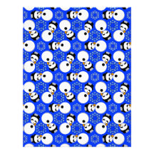 Happy Snowmen Redux Lg Any Colour Scrapbook Paper Personalized Letterhead