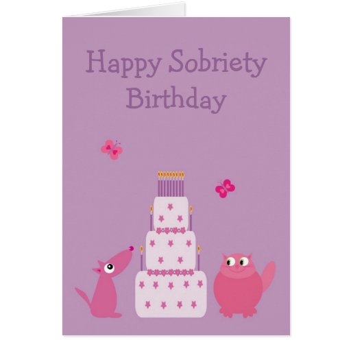 Happy Sobriety Birthday Card