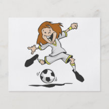 happy soccer girl kid graphic full colour flyer