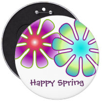 Happy Spring button buttons