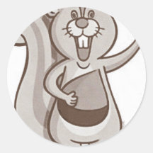 Happy Squirrel Sticker