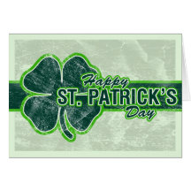 Happy St. Patrick’s Day Shamrock Grunge Card