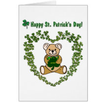 Happy St. Patrick's Day Bear Card