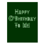 Happy St Patricks Day Birthday to Me Postcards