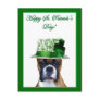 Happy St. Patrick's Day Boxer postcard
