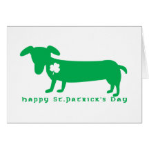Happy St. Patrick's Day Dachshund Greeting Cards