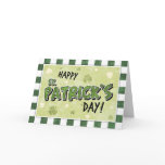 Happy St. Patrick's Day - Shamrock and Gingham cards
