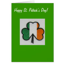 Happy St Patricks Day shamrock Card