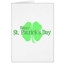 Happy St. Patrick's Day (Shamrock) Card