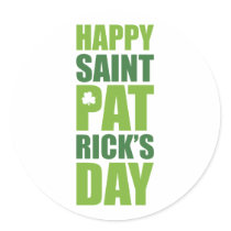 Happy St. Patrick's Day Round Stickers