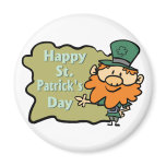Happy St. Patrick's Leprechaun magnets