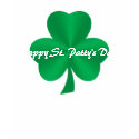 Happy St. Patty's Day! Green Satin Shamrock Shirt