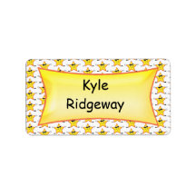 Happy Star - Boys school name label