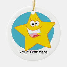 Happy Star (Customizable) Ornaments