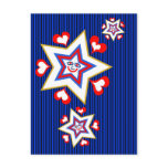 Happy star holiday postcards