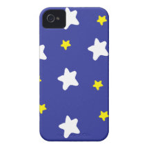 Happy Stars Blue iPhone 4 Case